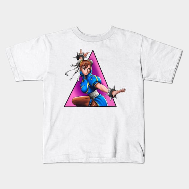 chun li Kids T-Shirt by primemoment